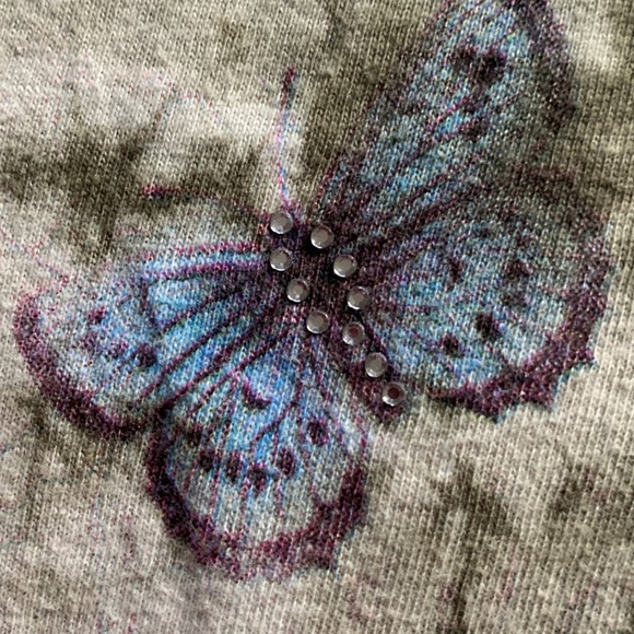 Cactus Shakespeare jewelled butterflies green tie dye shirt L - Picture 7 of 10